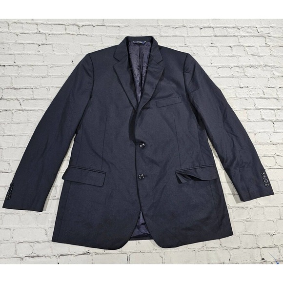 Brooks Brothers Fitzgerald Black Wool Blazer Jacket Estrato Trabaldo Togna 45L